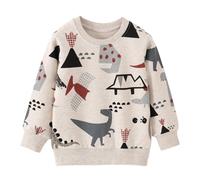 Generico Felpa Senza Cappuccio per Ragazzi Long Sleeve Sweatshirt Unisex Sport Casual Ragazze Maglione Felpe con Basic Solid Color/Print Comfort E Stile Perfetta Adolescenti Regalo