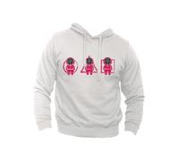 Generico Felpa Survival Game Battle Royale Calamaro 218 856 001 Korea (Regular, XS, Bianco)