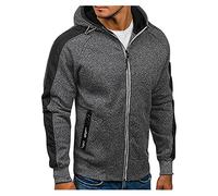 Generico Felpa Uomo Cappuccio Zip Felpe Invernali, Full Zipper con Tasche Zip Hoodie Uomo a Maniche Lunghe Streetwear Autunno Inverno Sportivo Casual Durevoli vestibilità Comoda