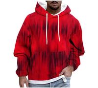 Generico Felpa Uomo con Cappuccio Abbigliamento Felpe Manica Lunga Colori a Contrasto Hoodies Sweatshirt Pullover Tops Autunno Inverno Moda Felpa Mezza Zip Uomo Dentro Il Cerchio