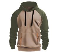 Generico Felpa Uomo con Cappuccio Abbigliamento Felpe Manica Lunga Colori a Contrasto Hoodies Sweatshirt Pullover Tops Autunno Inverno Moda Felpe Pesanti Uomo Dentro Il Cerchio