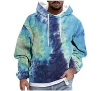 Generico Felpa Uomo con Cappuccio Abbigliamento Felpe Manica Lunga Colori a Contrasto Hoodies Sweatshirt Pullover Tops Autunno Inverno Moda Felpa Uomo Arancione Dentro Il Cerchio