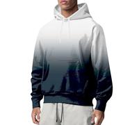 Generico Felpa Uomo con Cappuccio Abbigliamento Felpe Manica Lunga Colori a Contrasto Hoodies Sweatshirt Pullover Tops Autunno Inverno Moda Felpa Uomo Lavoro Dentro Il Cerchio
