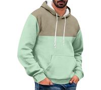 Generico Felpa Uomo con Cappuccio Abbigliamento Felpe Manica Lunga Colori a Contrasto Hoodies Sweatshirt Pullover Tops Autunno Inverno Moda Felpa Uomo XXXL Dentro Il Cerchio