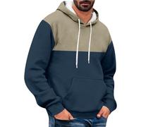 Generico Felpa Uomo con Cappuccio | Cotone Premium | Basic - Casual - Sportivo | Senza Zip | Semplice Tinta Unita Felpa da Lavoro Uomo Invernale Corda da Cappello Regolabile