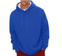 Generico Felpa Uomo con Cappuccio Invernale con Pile Interno Pullover per Le Mezze Stagioni Antivento Caldo Hoodie T Shirt Tinta Unita Uomo da Mettere sotto Giacca Elegante Offerte Lampo del Giorno