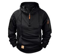 Generico Felpa Uomo con Cappuccio | No Logo | Cotone Premium | Basic - Casual - Sportivo | Senza Zip | Semplice Tinta Unita Felpa Uomo Invernale con Zip Cappello con Cerniera