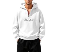 Generico Felpa Uomo con Cappuccio Slim Fit,Felpa con Cappuccio E Zip Versatile Ideale Come Capospalla Casual per Tutti I Giorni con Tasche Frontali E vestibilità Comoda