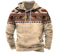 Generico Felpa Uomo con Cappuccio Sportivo Stampa Lettere per Coppie con Tasche e Design Moderno per Tempo Libero e Sociale(Beige, M)