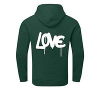 Generico Felpa Uomo con Cappuccio Stampa Lettere Personalizzata Manica Lunga per Stile Giovane e Casual(Green, XXXL)