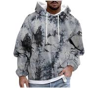 Generico Felpa Uomo con Cappuccio Unisex Hip Hop a Maniche Lunghe Sweatshirt Pullover Felpe Stampa di Lettere Hoodie Autunno Inverno Felpa Vintage Uomo Dentro Il Cerchio
