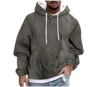 Generico Felpa Uomo con Cappuccio Unisex Hip Hop a Maniche Lunghe Sweatshirt Pullover Felpe Stampa di Lettere Hoodie Autunno Inverno Felpa Leggera Uomo Viaggi al Lavoro