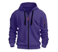 Generico Felpa Uomo con Zip Felpe con Cappuccio, Cerniera Intera con Tasche Laterali Pullover Tops a Maniche Lunghe Cappotto Autunno Primavera Felpa Trekking Fitness Outdoor Durevoli Morbido E Caldo