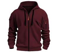 Generico Felpa Uomo con Zip Felpe con Cappuccio, Cerniera Intera con Tasche Laterali Pullover Tops a Maniche Lunghe Cappotto Autunno Primavera Felpa Trekking Fitness Outdoor Durevoli Morbido E Caldo