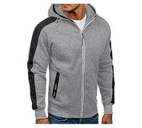 Generico Felpa Uomo con Zip, Full Zipper Giacca Felpa con Cappuccio con Zip Ottima qualità Molto Morbida E Robustaper Il Tempo Libero O Il Lavoro Felpa con Zip a Un Quarto Felpa Zip Uomo Hoodie