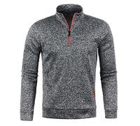 Generico Felpa Uomo Mezza Zip Sottile, Pullover Collo Alto con Cerniera a Un Quarto, per Tempo Libero e Usi Multipli, Vestibilità Adatta, Stagioni Intermedie