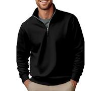 Generico Felpa Uomo Senza Cappuccio Oversize Firmate Felpa Collo Alto con Zip 1/4 Leggera Sweatshirt Invernale Lavoro Pullover Offerta Basic Lupetto Manica Lunga Casual Pesante Maglia Abbigliamento