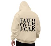 Generico Felpa Uomo Sweatshirts Taglio Loose Manica Lunga con Stampa Anteriore e Posteriore per Casual Uso Giornaliero in Autunno Inverno(Beige, XXXL)