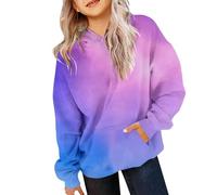 Generico Felpe con Cappuccio Autunnale Casuale Leggero Hoodie Bambine E Ragazze Morbido Comoda Felpe a Maniche Lunghe Elegante Y2k Streetwear Pullover Tinta Unita Inverno Ragazza Maglione Sportivo