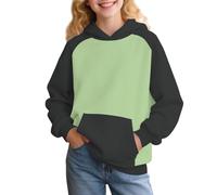 Generico Felpe con Cappuccio Casuale Comoda Felpe con Tasche Autunnale Leggero Bambine E Ragazze Giacca Oversize Inverno Sportivo Ragazza Sweatshirt Maniche Lunghe Bambina Tinta Unita Hoodie