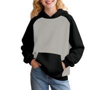 Generico Felpe con Cappuccio Comoda Casuale Felpe con Tasche Morbido Leggero Autunnale Giacca Oversize Tinta Unita Ragazza Bambina Sweatshirt Inverno Maniche Lunghe Sportivo Hoodie