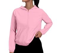 Generico Felpe con Cappuccio con Protezione Solare UPF 50+, Giacche Sottili con Cappuccio E Cerniera Intera, Leggere E Traspiranti for attività All'aperto Come Escursionismo Fitness(Z01-pink,3XL)