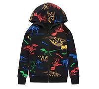 Generico Felpe con Cappuccio per Bambini,Felpa Leggera da Bambino Felpa a Maniche Lunghe Accogliente Graziosa Moda Adolescenti Solid Color/Print Bambini dai 3 ai 12 Anni