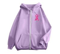 Genérico Felpe Donna con Cappuccio Economici Stampato Manica Lunga Hoodie Adatto per la Vita Familiare Marea Strada Grandi Dimensioni Giacca Sportiva Donna Moda, Viola, S
