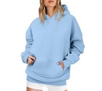 Genérico Felpe Donna con Cappuccio Economici Sweatshirts Y2K Casual Adatto per la Vita Familiare Marea Strada Grandi Dimensioni Felpa con Cappuccio Personalizzata, Azzurro, 3XL