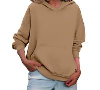 Genérico Felpe Donna con Cappuccio Economici Sweatshirts Y2K Casual Adatto per la Vita Familiare Marea Strada Grandi Dimensioni Felpa con Cappuccio Personalizzata, Kaki, 3XL