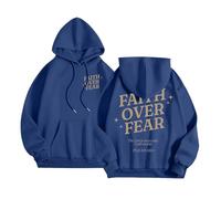 Genérico Felpe Donna Leggero Autunno Felpe con Cappuccio Donna Estate Stampa Lettere Felpa Stampato a Doppio Faccio, Felpa Casual Outdoor Pop Outdoor Outdoor Outdoor, blu scuro, XXL