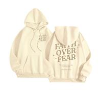 Genérico Felpe Donna Leggero Autunno Felpe con Cappuccio Donna Estate Stampa Lettere Felpa Stampato a Doppio Faccio, Felpa Casual Outdoor Pop Outdoor Outdoor Outdoor, beige, S