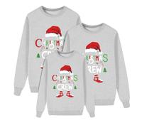 Generico Felpe Natalizie Per Tutta La Famiglia Girocollo Maniche Lunghe Senza Cappucci Calda Morbido Pullover Casual Elegante Sciolto Figlia Figlio Autunno Invernale Abbigliamento Adatto per Feste 01