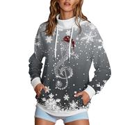 Generico Felpe Personalizzate Felpa con Cappuccio e Collo Alto dal Design Unico per Il Tempo Libero da Donna,Stampata 81294