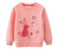 Generico Felpe Senza Cappuccio per Bambine Long Sleeve Sweatshirt Felpa Unisex Sportiva Top Teenager Classics Divertenti Pullover in Primavera E Autunno 2-13 Anni Invernale