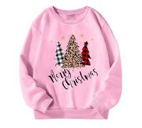 Generico Felpe Senza Cappuccio per Bambine,Long Sleeve Sweatshirt Felpa Unisex Sportiva Top Teenager Classics Teen's Comfort E Stile Perfetta 2-13 Anni Invernale
