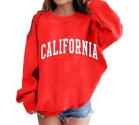 Generico Felpe Senza Cappuccio per Bambine Sweatshirt Accogliente Graziosa Felpa Girocollo Solid Color/Print Ultra Morbida Oversize Tutti I Giorni Usura