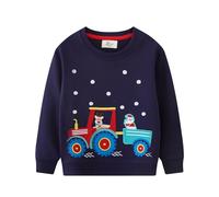 Generico Felpe Senza Cappuccio per Bambini,Felpa Invernale Bambini Felpa Sportiva Accogliente Graziosa Maglia A Maniche Lunghe Ultra Morbida Oversize Tutti I Giorni Usura