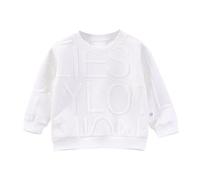 Generico Felpe Senza Cappuccio per Bambini,Long Sleeve Sweatshirt Felpa Unisex a Maniche Lunghe Accogliente Graziosa Cappotto Homewear Bambini Ultra Morbida Oversize Bambino Ragazzi 3-14 Anni