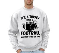 Genérico Felpe Uomini Senza Cappuccio Girocollo Felpe Uomini Oversize Stampe Divertenti Felpa Impermeabile Giacca Antivento Casual Outdoor, A Bianco, S