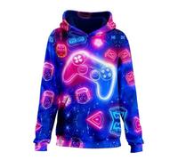 Generico Felpe Vichinghe da Uomo Felpa a Maniche Lunghe Stampata in 3D Maglione Ink Wash Painting Mitologia Norrena Cappotto Casual Sciolta con Tasca in Stile Dragon Totem da Business Uomo