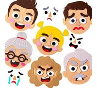 Generico Felt Face Stickers, Emotion Recognition Toy, Reusable Interactive Children's Social Emotional Making Faces Kit for School, Park, Home, Car, Indoors, Outdoors Use, 1 Set, 490g