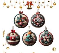 Generico Felt Ornament, Christmas Patch Kit with Reusable Design, Diys Craft for Holiday, Soft Material, Easy Feature, Embroidery Tool, Decorating Accessory for Winter Home 3.94x3.94x1.18 Inches