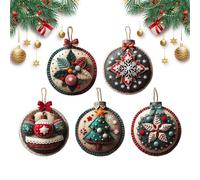 Generico Felt Ornament Kit - Reusable Patch Work, Christmas Felt Patch Kit, Embroidery Decorating Holiday Winter, Women Men Adults Beginner Craft, Diy Sewing Project, Strengthen Festive Atmosphere