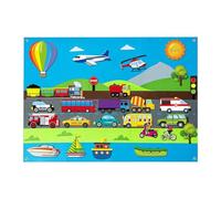 Generico Felt Story Board - 104cm Preschooler Learning Game Bag | 3D DIY Dinosaur Animal Printed Cloth | Early Education Feltboard, Interactive Teaching Wall Hanging For Nursery