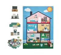 Generico Felt Story Board, Children's Wall Display, 40.94x29.53in Interactive Sensory Game, Reusable Learning Tool, Decorative Teaching Aid for Classroom, Preschool, Kindergarten, Nursery