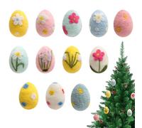Generico Felted Easter Eggs,Creative Large Pastel Spring Crafts Felted Eggs 12 Pieces |6x4.5cm Exquisite Home Tree Garland Crafts, Perfect Present Choice Easter Decoration for Wall, Living Room