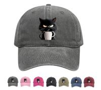 Generico Feral But Fashionable-Cat Hat Edition, Grumpy Cat Coffee cap, Women Baseball Caps Adjustable Unisex (G)