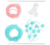 Generico Fermagli per Maglia 2 Fori in PVC e Metallo, Regolabili e Compatibili Diverse Dimensioni di Ferri, Accessori Flessibili per Lavori a Maglia e Artigianato DIY