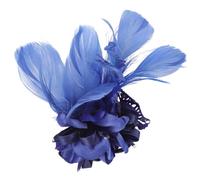 Generico Fermaglio per Chioma e Spilla Decorativa in Lega Blu Navy a Forma di Fiore, Accessorio per Donna per Cerimonie, Cocktail e Abbigliamento Retrò